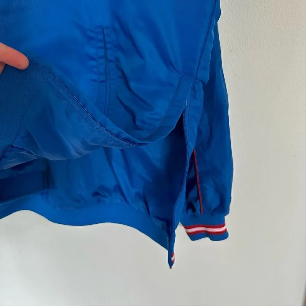 G-III NBA Men’s Detroit Pistons Blue Nylon Red Chalk Line 90s Windbreaker